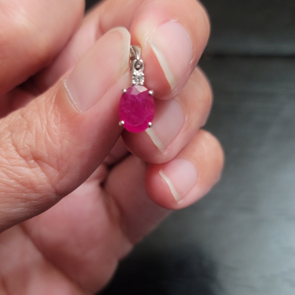 Ruby Silver Pendant - image 4